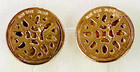 QVC 14K Yellow Gold Plated Sterling Silver Opaque Jasper Cabochon Stud Earrings — photo 5