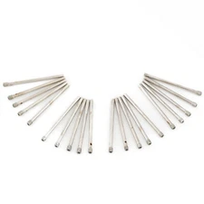 20Pcs 2.5mm-6mm Electroplated Diamond Coated Hole Saw Core Drill Bits