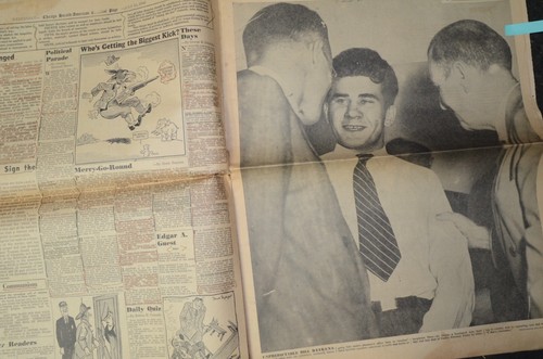 1946 William Heirens "Lipstick Killer" Serial Killer Halas Chicago Newspaper - Picture 6 of 7