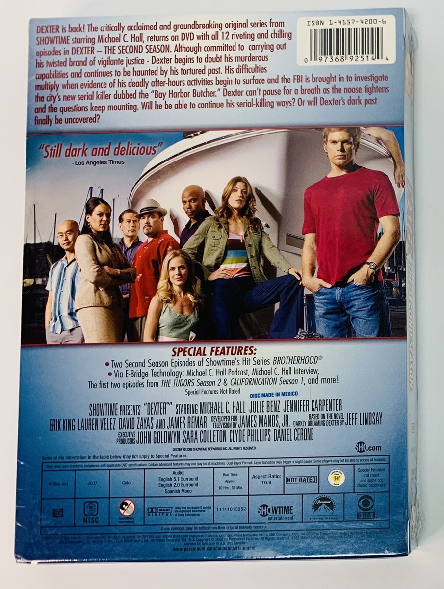 DEXTER Season 2 (DVD, 2008) NEW Michael C Hall Julie Benz SHOWTIME