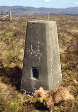 Photo 12x8 Meall A' Chathaidh Trig Point Flush Bracket S9394 Trinafour htt c2018