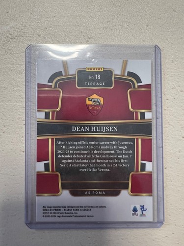 Seria A Select 23-24 Dean Huijsen RC sliver Rookie Roma - Picture 2 of 2
