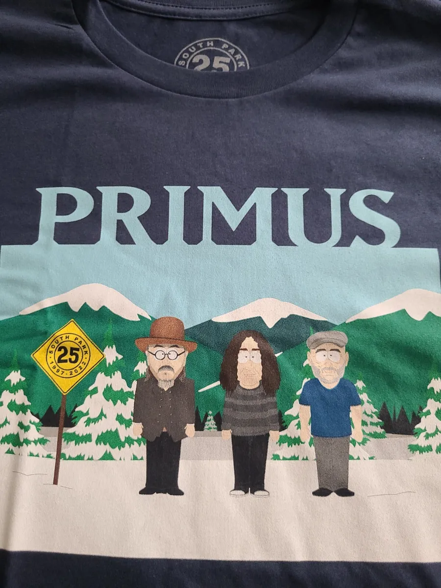 PRIMUS sz L LARGE South Park 25th Anniversary Concert Red Rocks (not WEEN,  RUSH