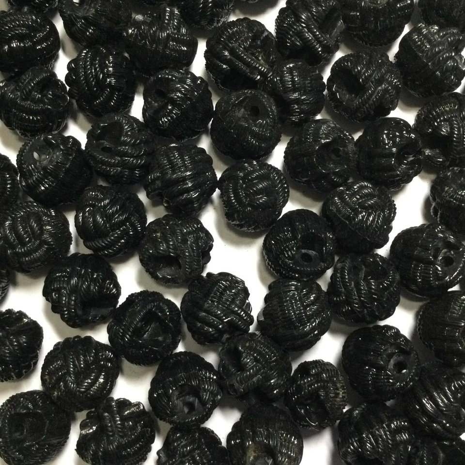 Black Nylon Chef Chef's Coat Uniform Washable Knot Button 13mm, 15mm Shank - Image 2 of 4