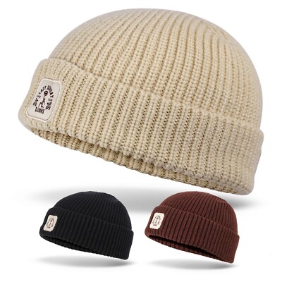 DJINNS MediShortBeanie Lazy Classic Knit Beanie Woolly Winter Hat New