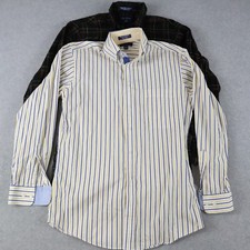 Paul Fredrick Shirt Mens Medium Sport Trim Fit Button Down Long Sleeve Lot of 2