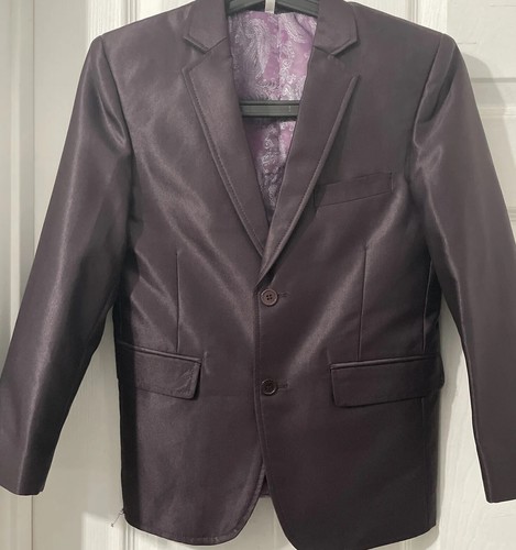Tazio boys shiny  Purple 2 piece suit size8