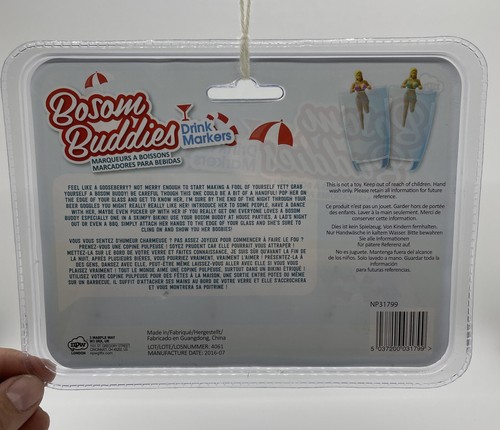 NPW Drinking Buddies Cocktail /Wine Glass Markers 6 count - Picture 2 of 3