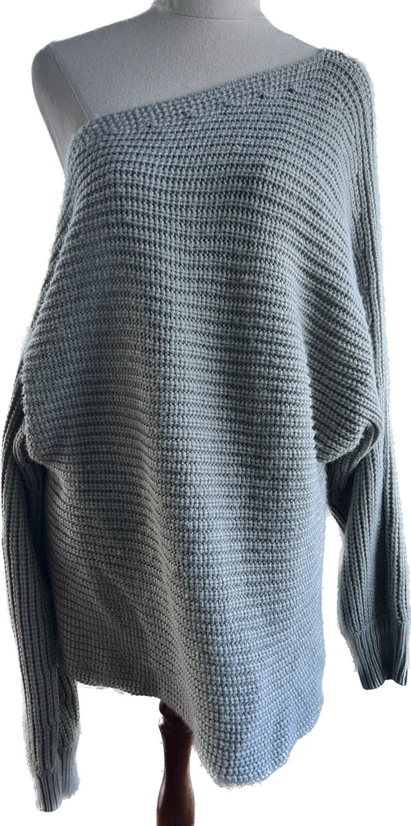 Grey cold shop shoulder jumper