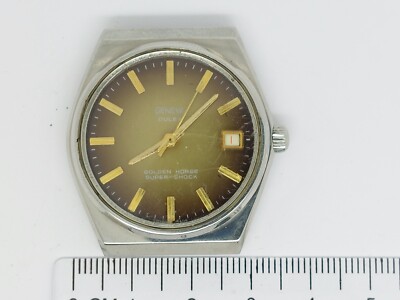 Vintage Geneva Dulex Golden Horse Swiss Handuhr, Ersatzteile oder Reparatur (W-548)