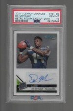 DK METCALF 2021 PANINI CLEARLY DONRUSS 2019 RETRO ROOKIE AUTO CARD #19-DK PSA 10
