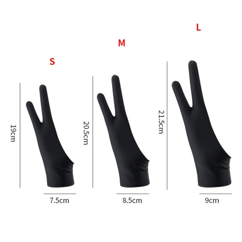 1Pcs Artists Painting Gloves Drawing Two Finger Gloves Anti-fouling For Drawin r - Afbeelding 11 van 19