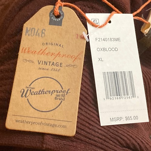 NWT Weatherproof  Henley Sweater "OxBlood" Knit Men's XL F2140183ME New MSRP $65 - Picture 5 of 13