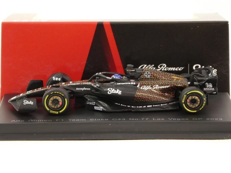 Spark Alfa Romeo F1 C43 #77 Valtteri Bottas Las Vegas GP 2023 1/64 Y358 - Immagine 2 di 4