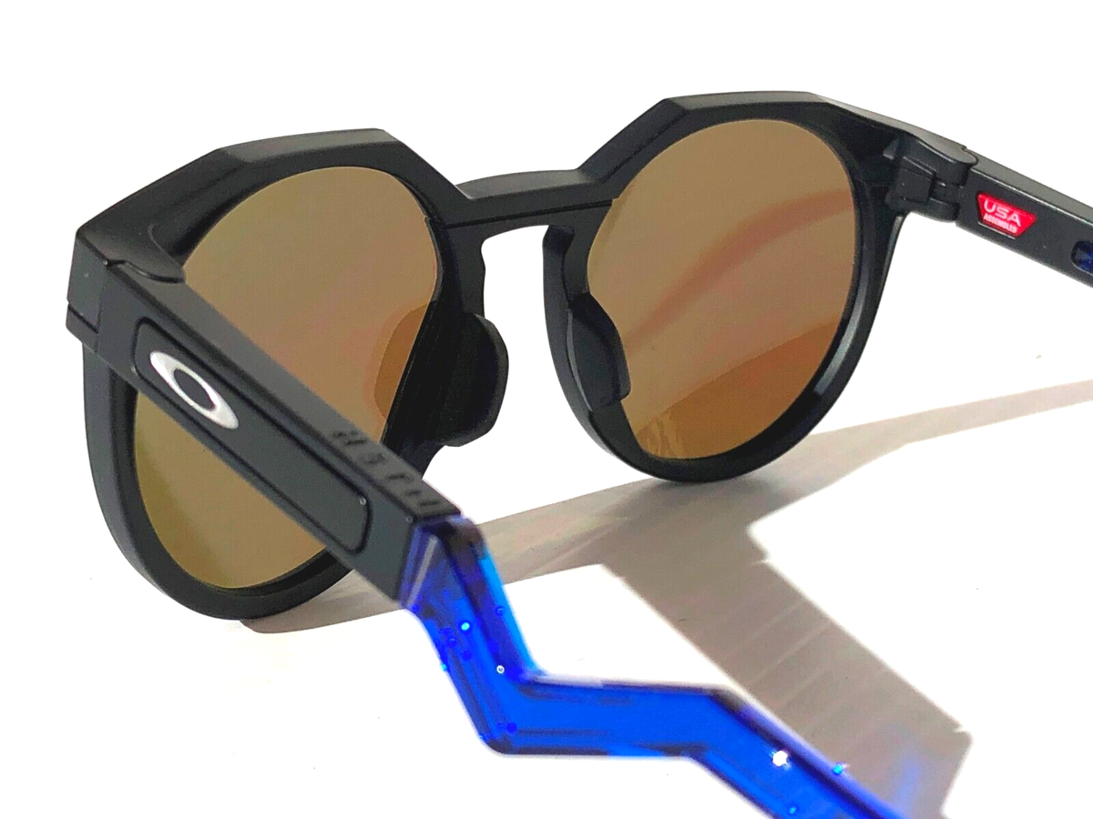 NEW Oakley HSTN Matte Black PRIZM Sapphire Blue Lens Sunglass