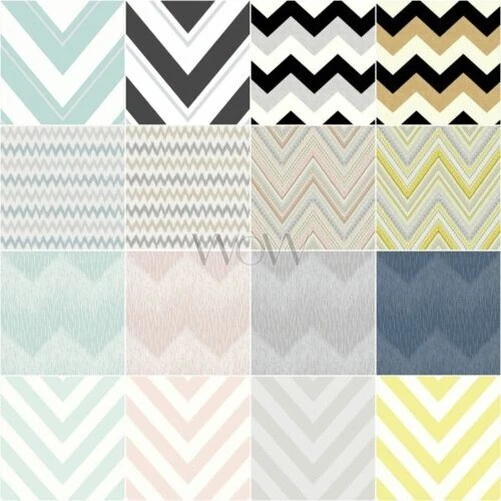 Yellow And Grey Chevron Wallpaper