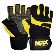 MRX Men Weightlifting Gloves With Wrist Wrap Weight Workout Gym/Training/Fitness