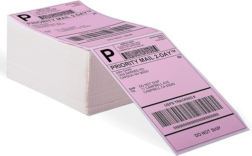 4x6 Thermal Labels - Fanfold Shipping Labels Package 500 Pcs - Choose Your Color - Picture 15 of 41