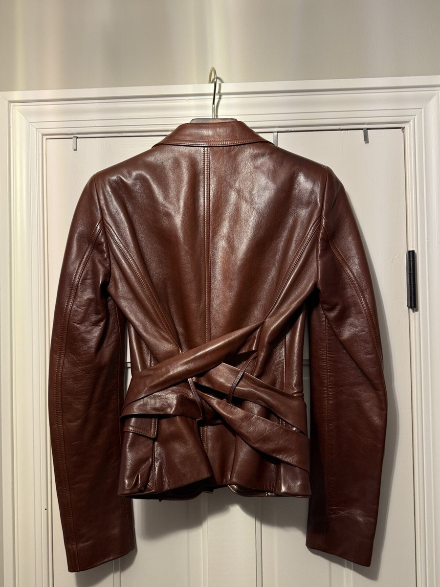 Vintage Tom Ford Gucci Leather Corset Belt Jacket Runway