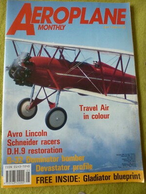 AEROPLANE MONTHLY / MAY 1989 / AVRO LINCOLN - D.H.9 RESTORATION
