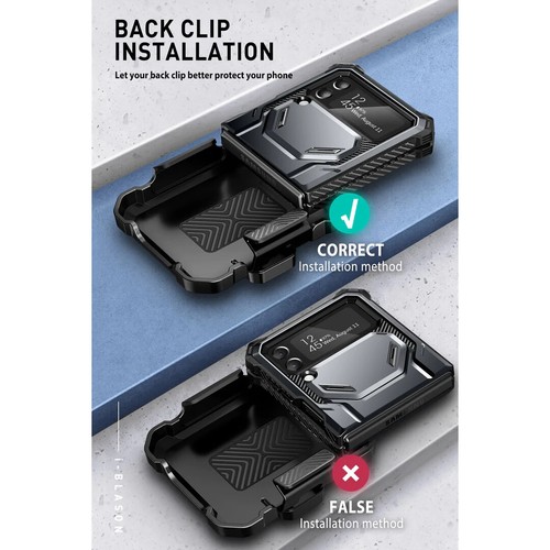 Étui de protection étui robuste i-Blason pour Galaxy Z Flip 4 5G (2022) boîte d'armure - Photo 11 sur 48