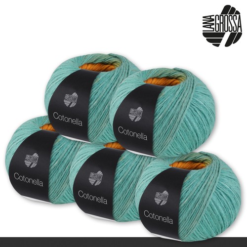 Lana Grossa 5 x 100 g Cotonella Pima Baumwolle Kettengarn Wolle Garn 10 Farben - Bild 20 von 23