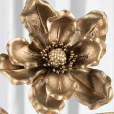 Set of 4 Antique Gold Artificial Magnolia 26" Stems with 4-1/2" Blooms
