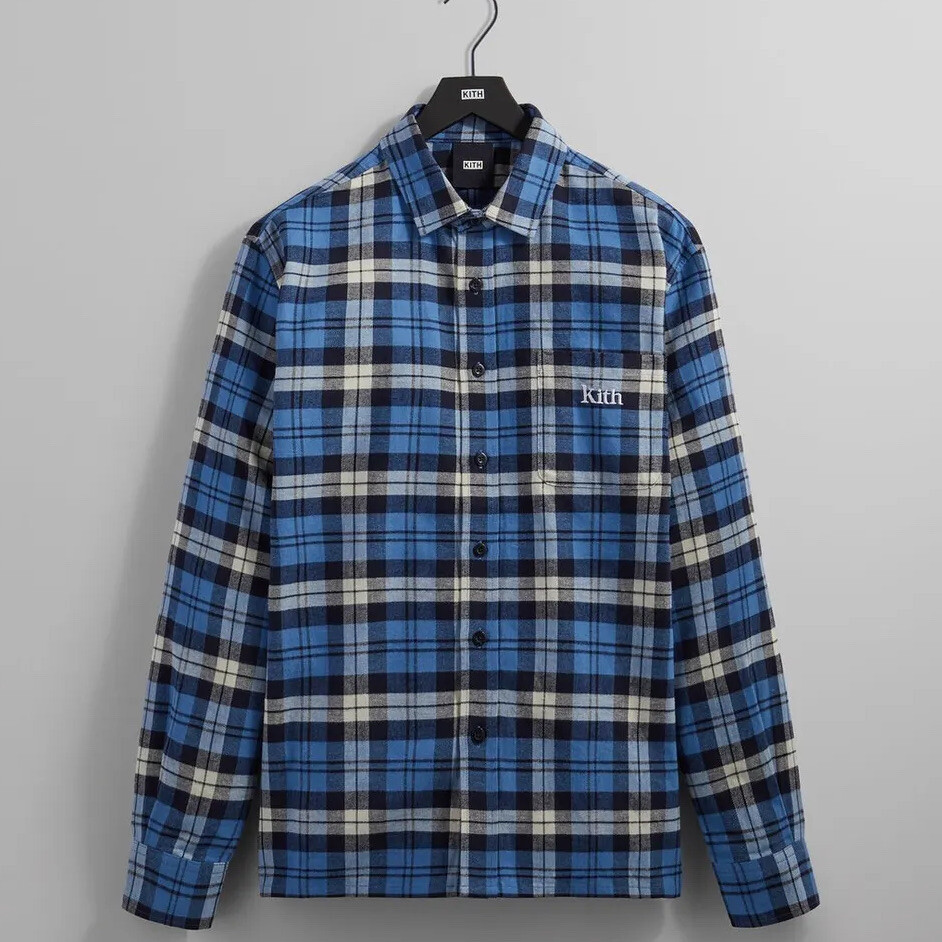 Kith Plaid Ludlow Button Down Channel Men's Size XL FW22 Kith Plaid Ludlow Button Down Channel Men's Size XL FW22