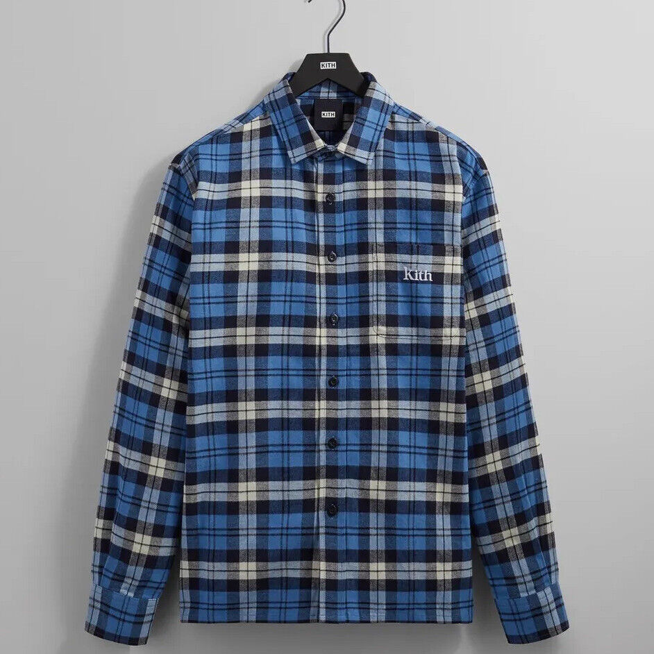 kith PlaidMix Luddle Button Down Black M