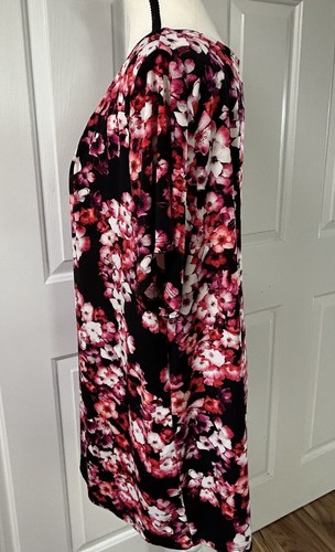 Women’s Plus Size 2XL Bright Colors Pink Black Liquid Knit B50 - Picture 4 of 9