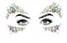 Body Jewel: Mardi Gras Glitter Rhinestone Mermaid Face Jewels Tattoo - BODY STIC