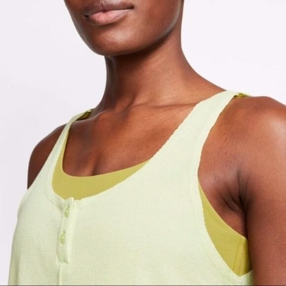 nike yoga luxe henley tank
