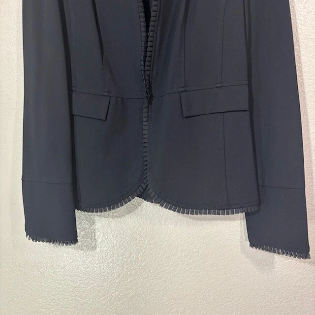 Chaqueta Blazer Joseph Ribkoff Mujer 10 Frente Abierto Riffle Negra Foto 4 de 4