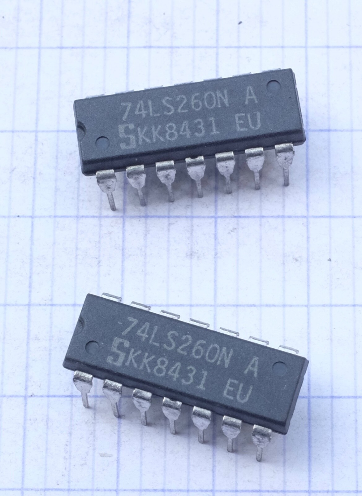 2x Signetics 74LS260N circuit intégré 14 pins. Lot de 2.