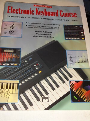 SMPG Alfred's Basic ELECTRONIC KEYBOARD COURSE (1993 Paperback) $10.95
