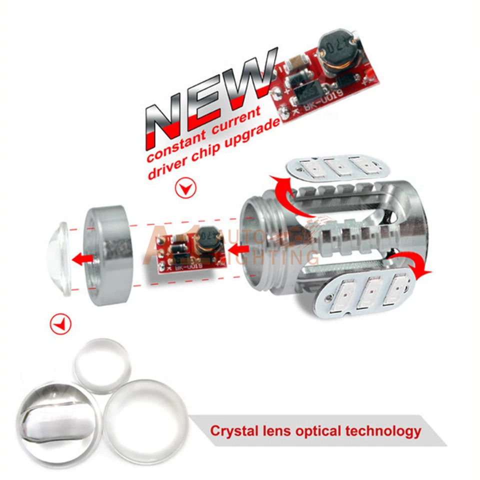 2x Rosa 9006 HB4 15w Alta Potencia Bombillas LED Brillantes 5730 SMD Luz Antiniebla Repuesto Foto 4 de 4