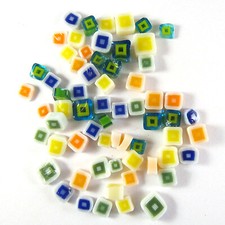Hip to be Square Assorted Mix Murrine Millefiori COE 90 Glacial Art Glass Supply