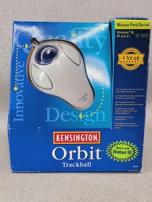 Neue unbenutzte Vintage Kensington Orbit Trackball Serial PC Maus 64221E komplett