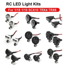 RC LED Light Spotlight Roof Light Front Headlights For 1/18 1/10 SCX10 TRX4 TRX6