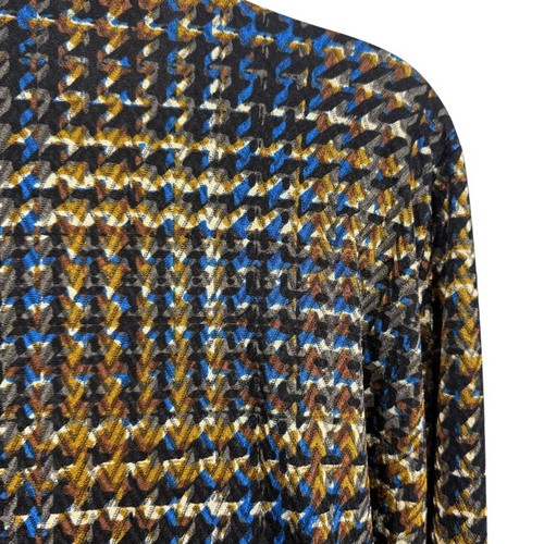 Susan Graver Stretch Travel Knit Brown Blue Plaid Long Open Cardigan Jacket 2X - Picture 13 of 16
