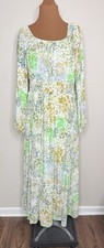 Piper & Scoot Floral Peasant Top Maxi Dress XL Long Sleeve Size XL