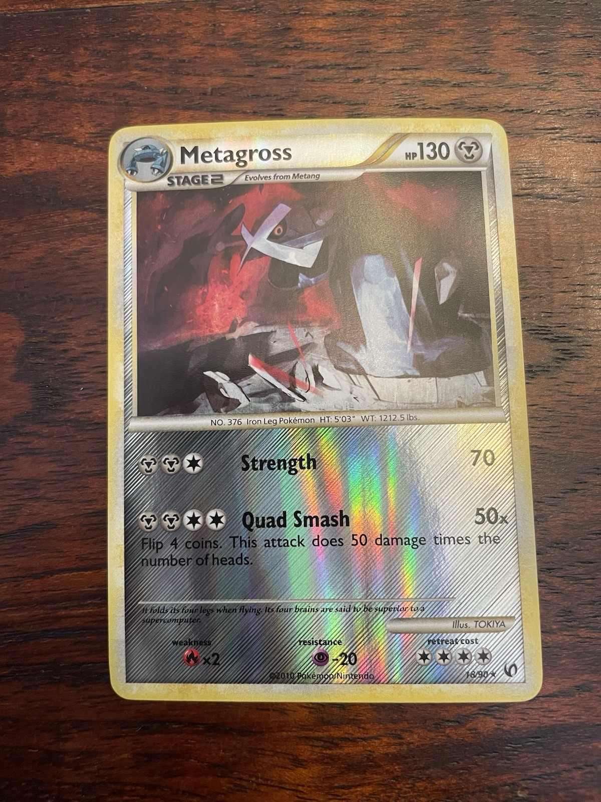 Metagross 18/90 Reverse Holo Rare — Undaunted 2010 — Near Mint