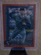 2025 Topps Chrome Update Series - Bryan Woo #USC16 Orange Geometric Refractor...