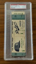 RARE! 1956 WORLD SERIES GAME 1 YANKEES MICKEY MANTLE WS HR #6 FULL TICKET PSA