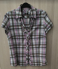 Gerry Weber Damen Bluse kariert mehrfarbig Ku...