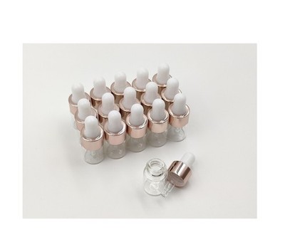 15Packs 2ml Sample Glass Dropper Bottles for Essential Oils, Mini Vials Perfu...