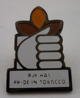 pride in tobacco sign RJR Tobacco Pride Pin Reynolds RJ Reynolds Employee Award Vintage Lapel Pin