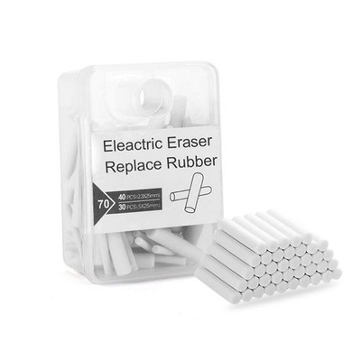 BaiJ Elektrischer Radiergummi-Mine, 70 Ersatz-Gummikerne für Batteriebetrieb