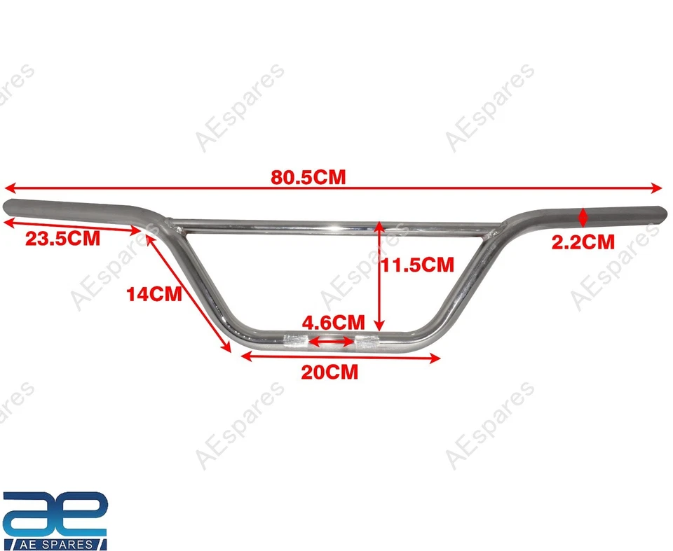 7/8" Chrome Braced Handlebar For Yamaha Honda Kawasaki Royal Enfield Bullet @UK - Imagem 2 de 4