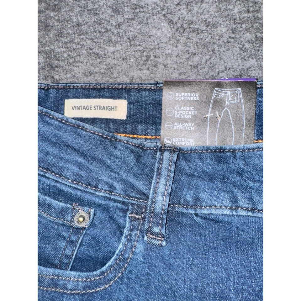 Jeans impermeables vintage Dillon 38x30 para hombre rectos azules denim elásticos NUEVO Foto 3 de 4